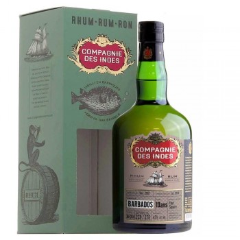 COMPAGNIE DES INDES BARBADOS 10 ANS (2007)  SINGLE CASK 43º FOURSQUARE