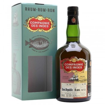 COMPAGNIE DES INDES REPUBLICA DOMINICAN 8 ANS (2010) SINGLE CASK  62,1º AFD