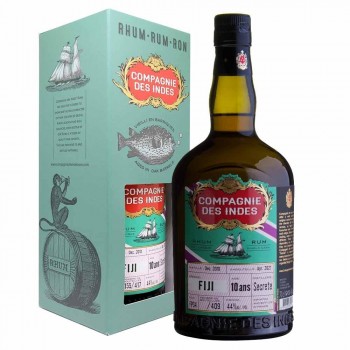 COMPAGNIE DES INDES FIDJI 10 ANS (2010)  SINGLE CASK  44º